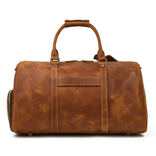 Men's Retro Leather Large Capacity Crazy Horse Luggage