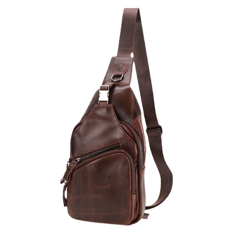 Men's Genuine Leather Fashion First Layer Cowhide Bags
