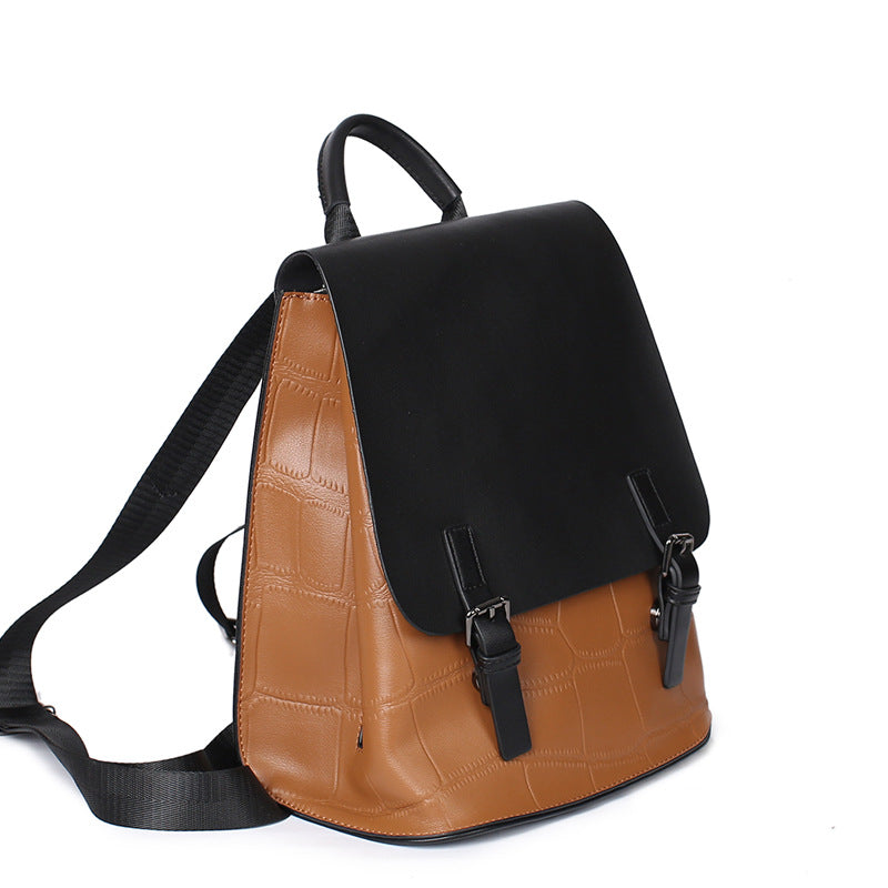 Women's Genuine Leather Assorted Colors Cow Simple Backpacks