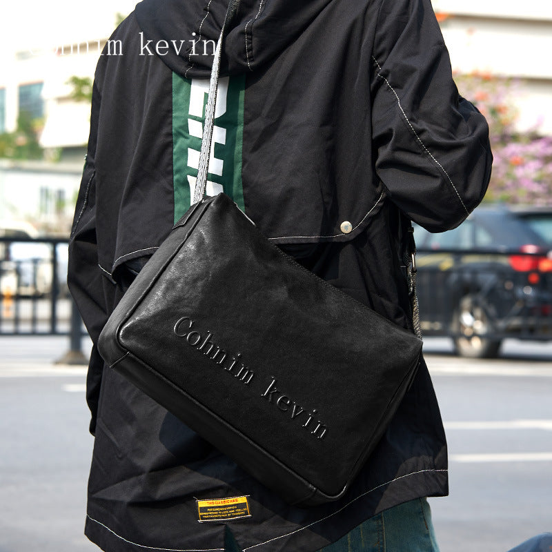 Men's Summer First Layer Cowhide Genuine Leather Men's Shoulder Bags