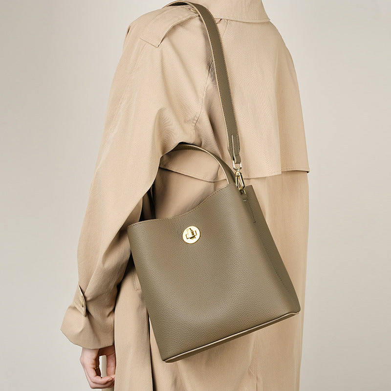 Pretty Women's Cool Stylish Genuine Leather Bucket Bags