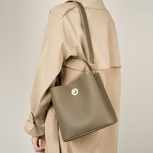 Pretty Women's Cool Stylish Genuine Leather Bucket Bags