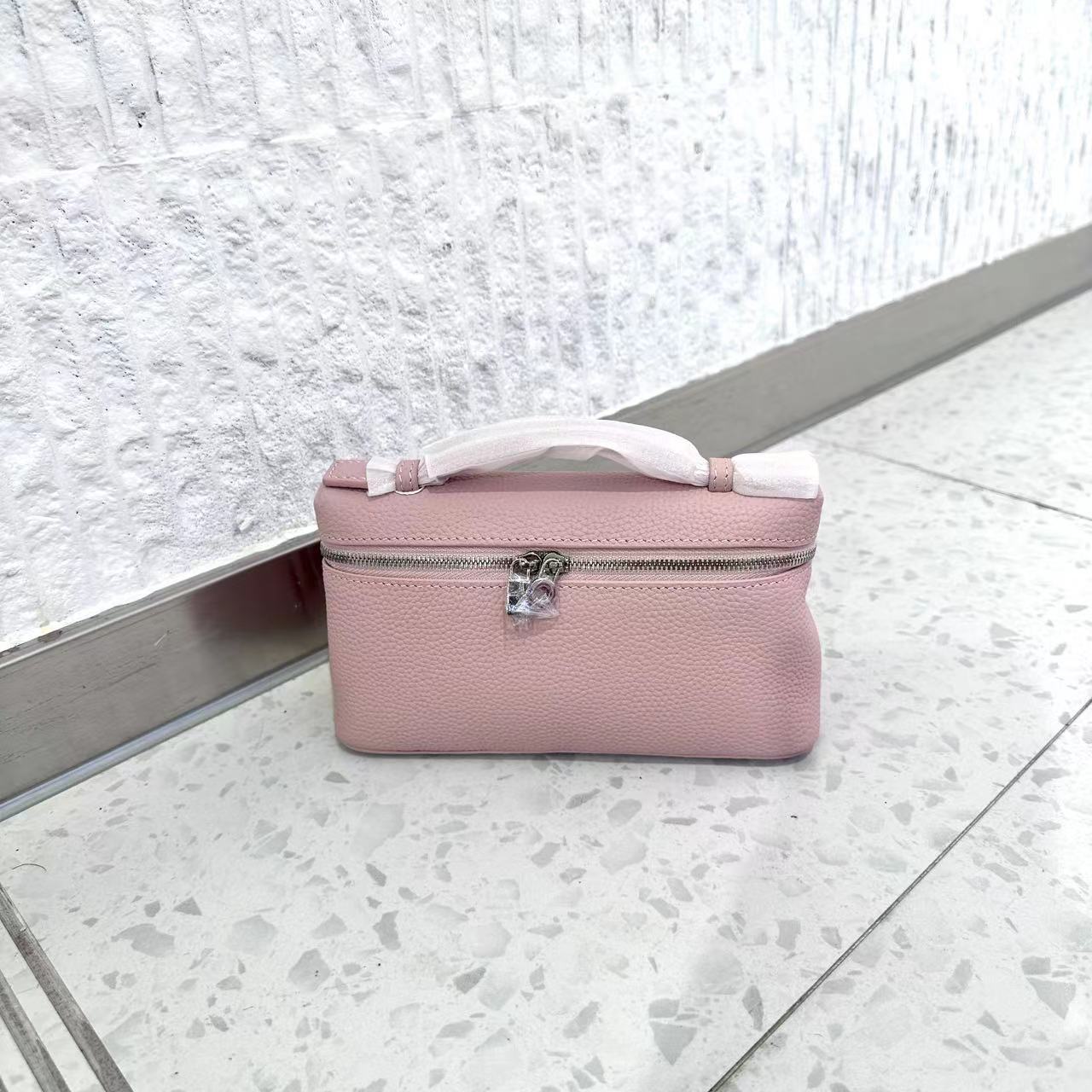 Women's Genuine Leather Lunch Box Kelly Lychee Pattern Shoulder Bags