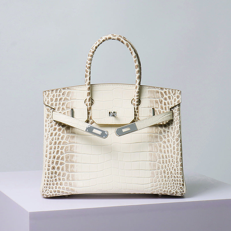 Crocodile Pattern Portable Genuine Leather Himalayan Bags