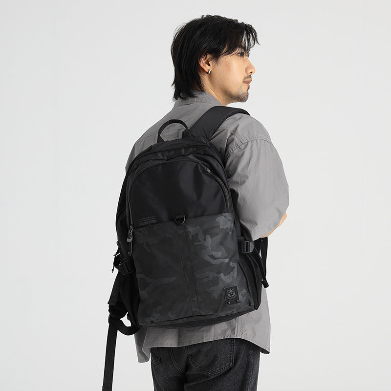 Men's Fashion Oxford Cloth Computer Junior High Backpacks