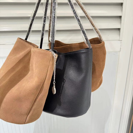 Women's Large Capacity High-grade Genuine Leather Suede Shoulder Bags