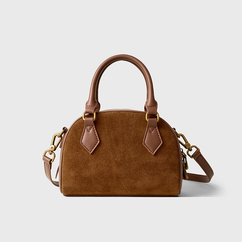 Women's Genuine Leather High-grade Boston Niche Retro Crossbody Bags