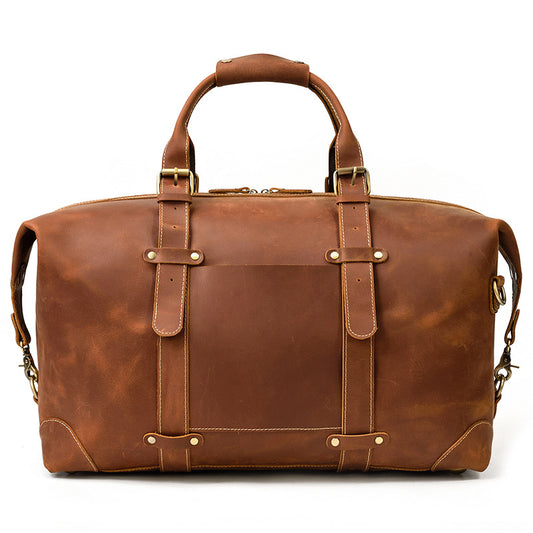 Men's Traveling Crazy Horse Leather Vintage Fitness Luggage