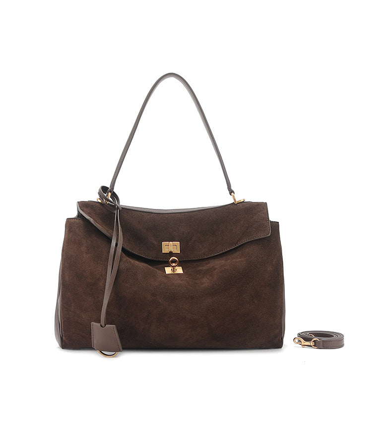 Suede Large Capacity Totes Loose Neutral Tote Bags