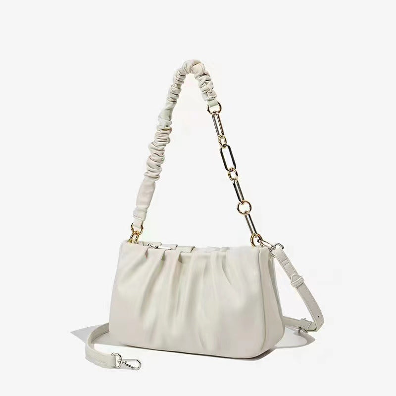 Women's High-grade Niche Underarm Fashion Oblique Pleated Armpit Bags