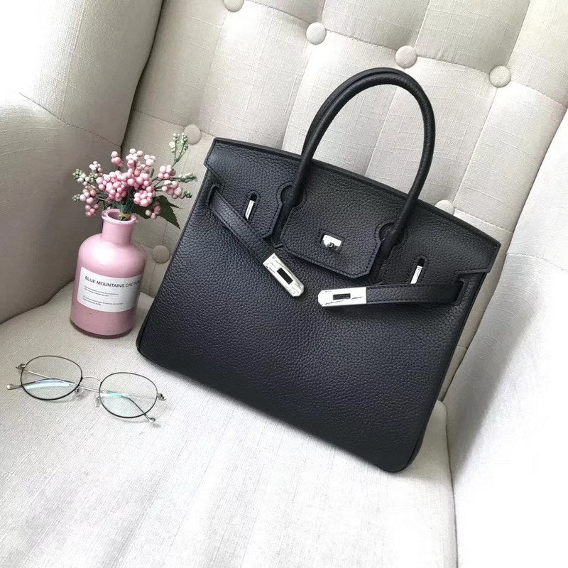 Women's Grain First Layer Cowhide Sier Genuine Handbags