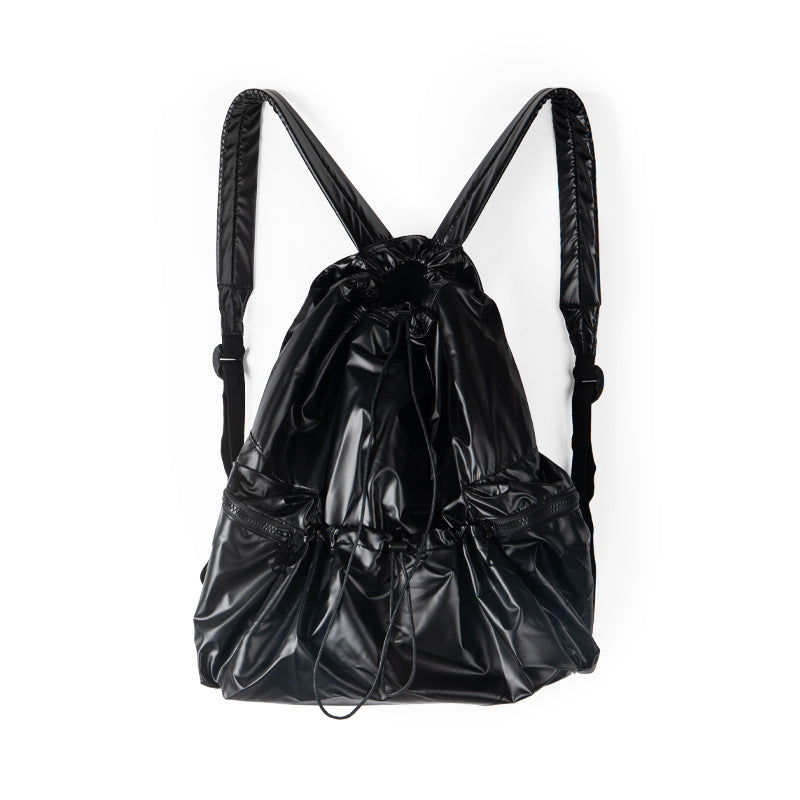 Sier Large Capacity Niche Pleated Drawstring Backpacks