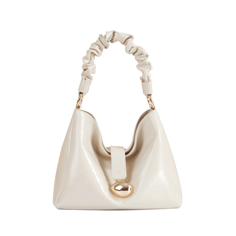 Women's High-grade Niche Underarm Genuine Leather Cattle Armpit Bags
