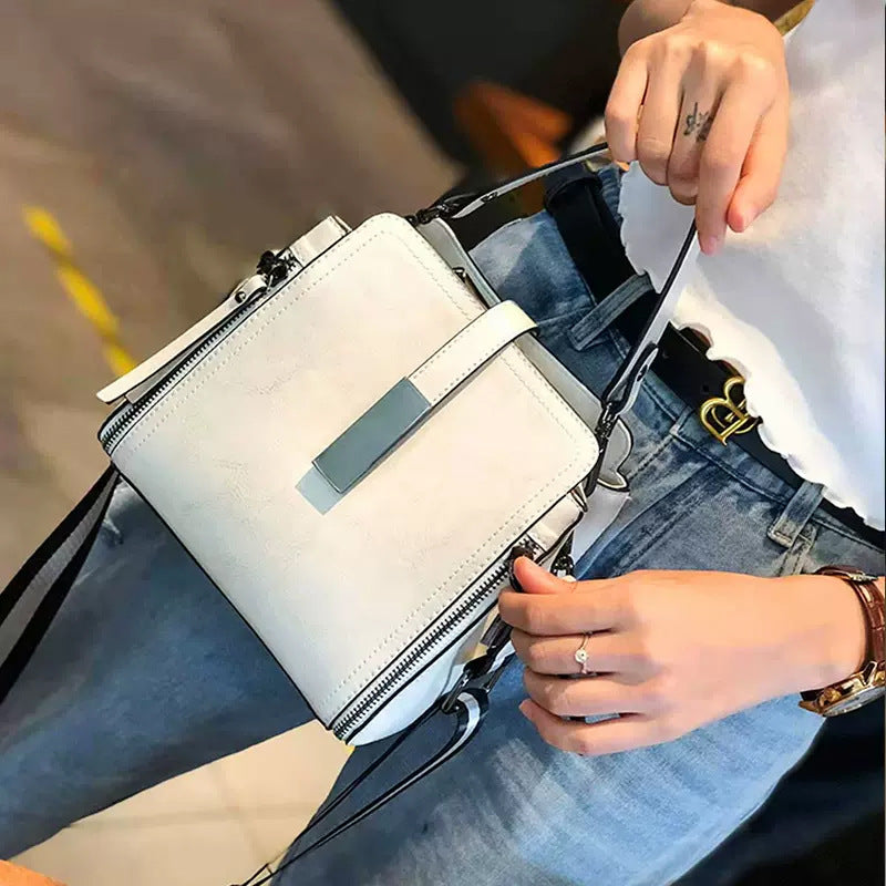 Women's Genuine Leather Trendy Four Fashion Portable Handbags