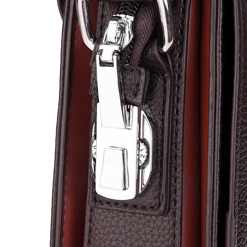 Men's Password Authentic Leather Tactile Feel Quality Men's Messenger Bags