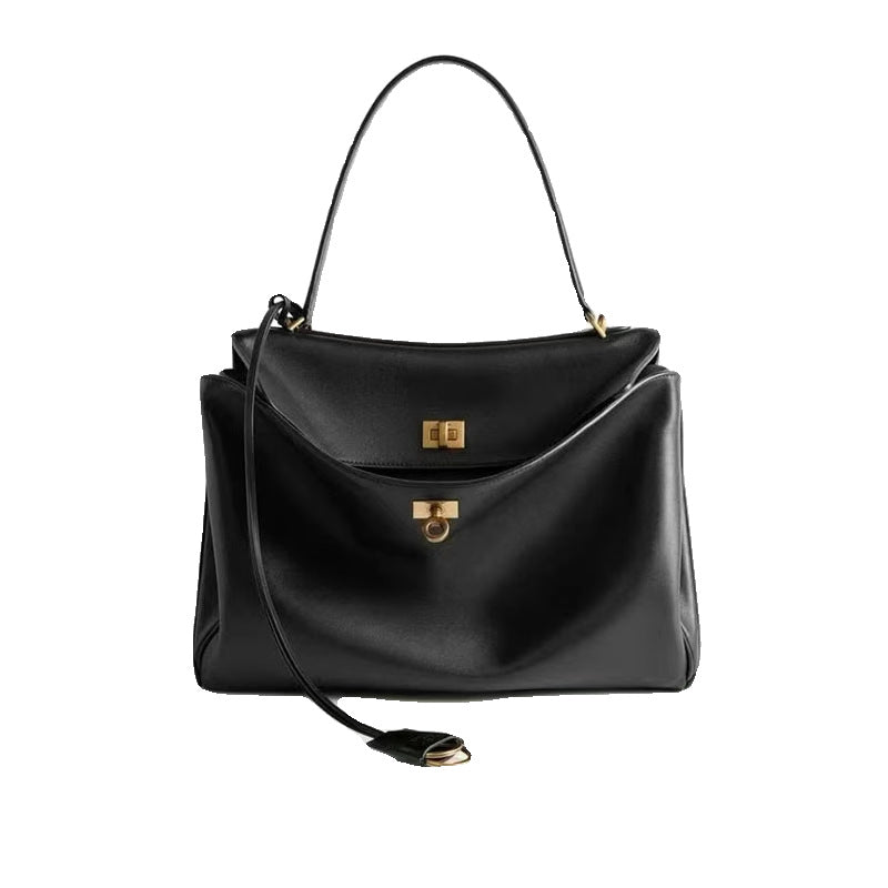 Women's Genuine Leather High-grade Underarm Commuter Kelly Tote Bags