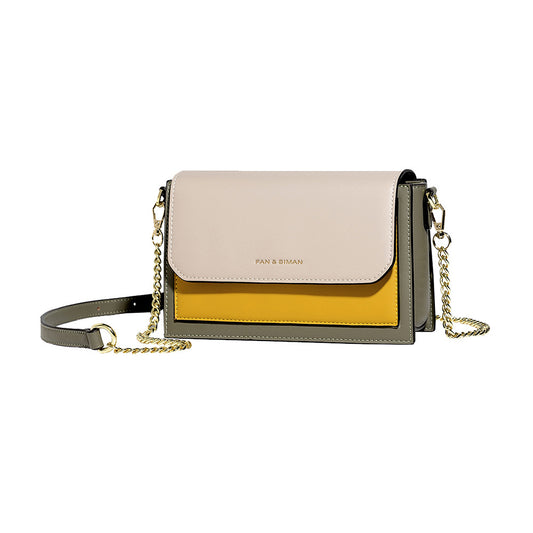 Women's Wide Strap Popular Contrast Color Fashion Crossbody Bags