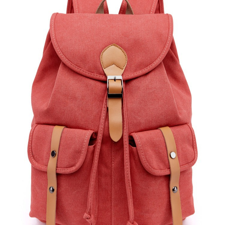 Women's Korean Style Solid Color Fashion Leisure Backpacks