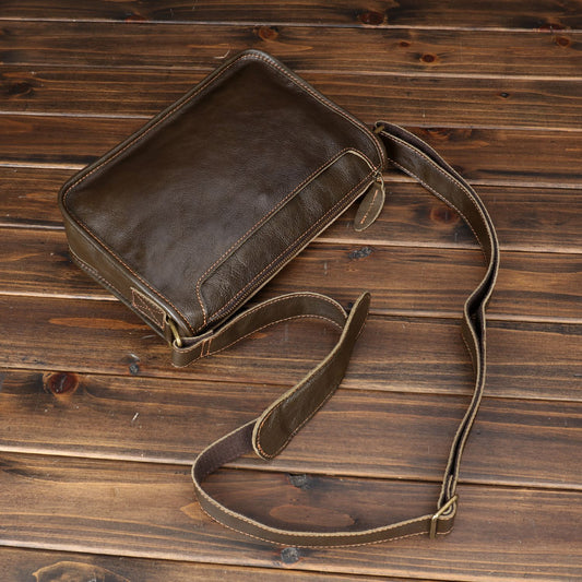 Men's Leather Genuine Handmade First Layer Cowhide Men's Shoulder Bags