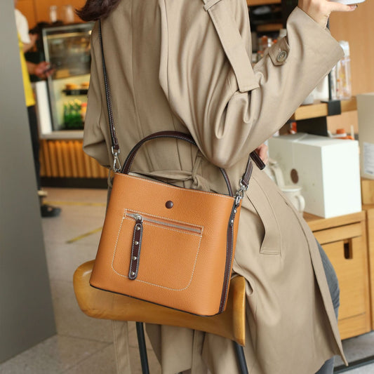 Women's First Layer Cowhide Lady's Fashion Large Shoulder Bags