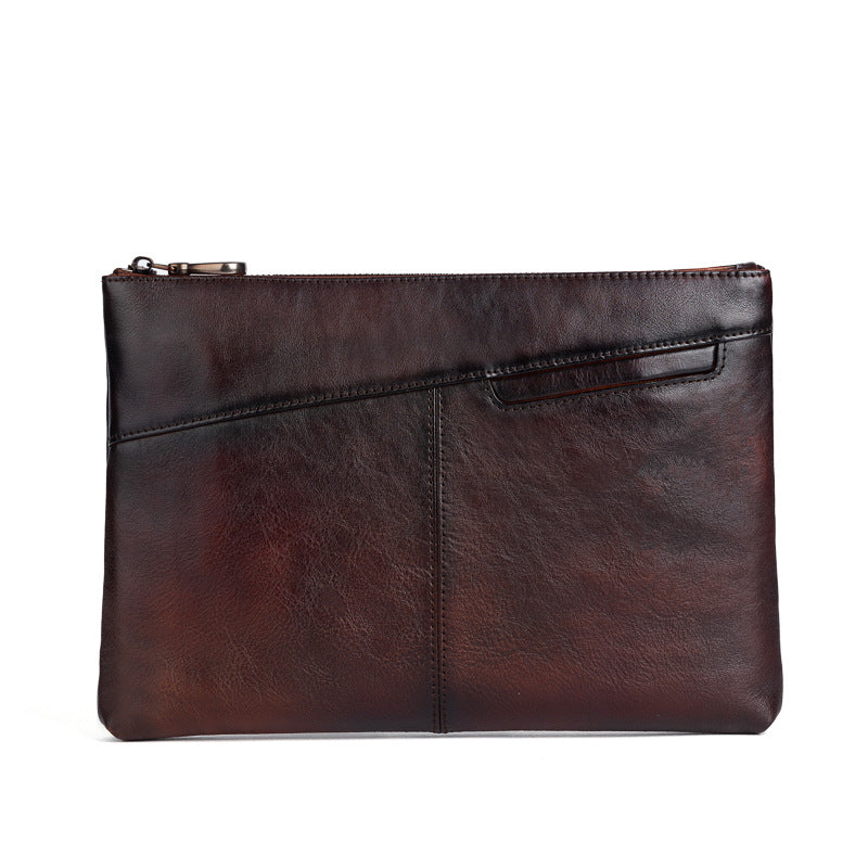 Men's Layer Tree Height Vegetable Tanning Leather Men's Handbags