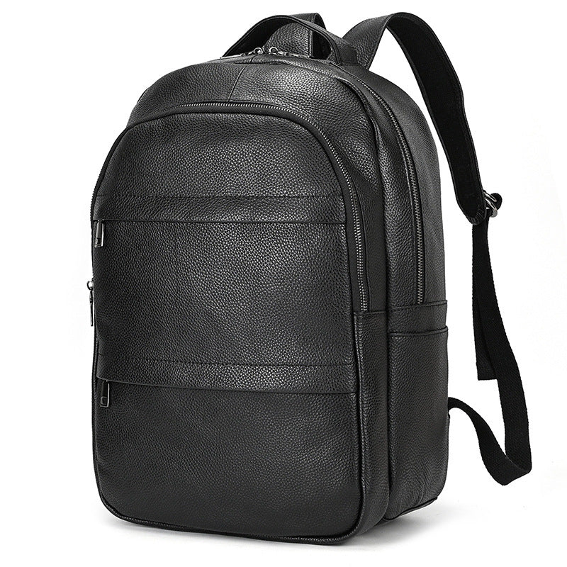 Elegant Men's Fashion Leather Cowhide Commuter Backpacks
