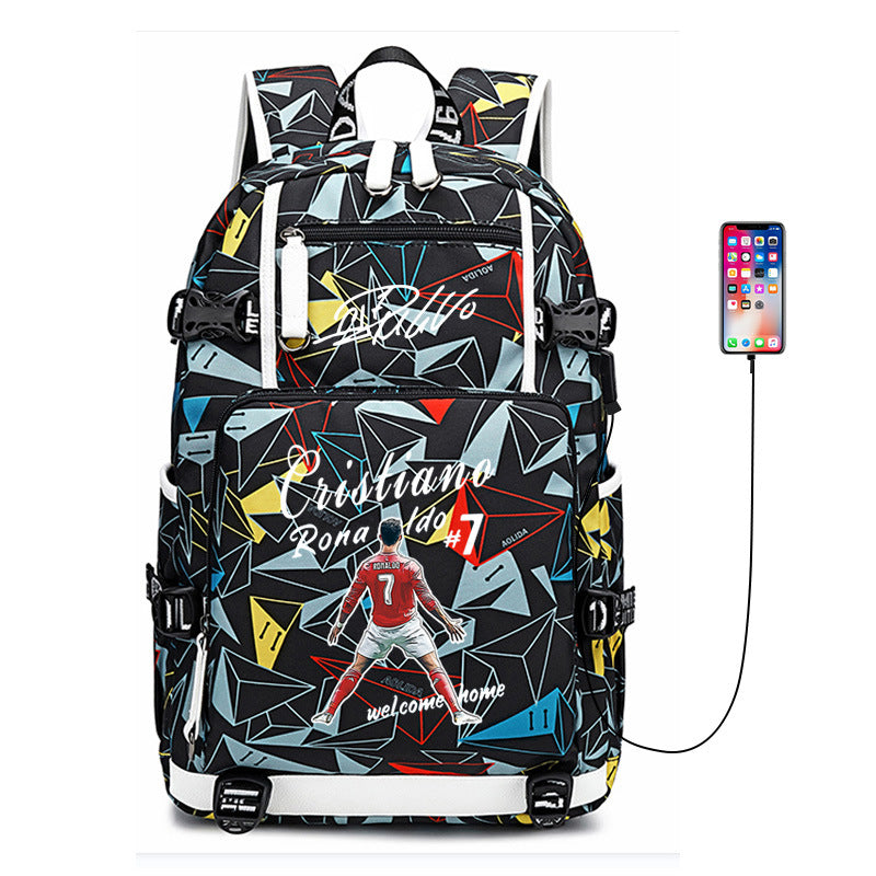 Women's & Men's & Football Star Luo Large Capacity Backpacks