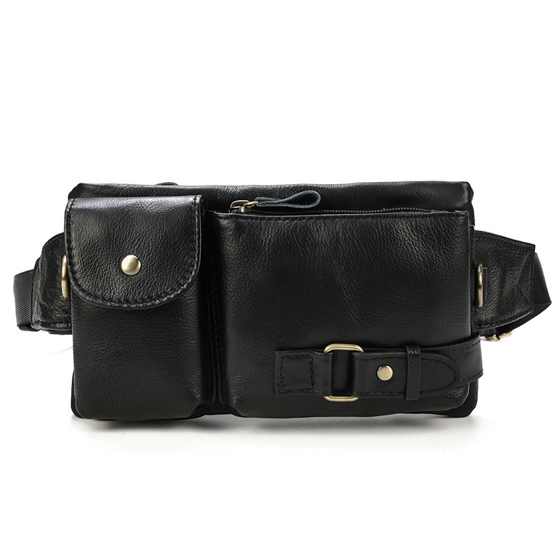 Men's Leather Pocket Crazy Horse Oil Outing Men's Waist Packs