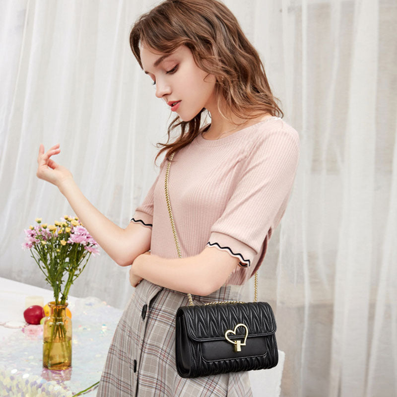 Women's Trendy Stylish Genuine Leather Leisure Chain Shoulder Bags