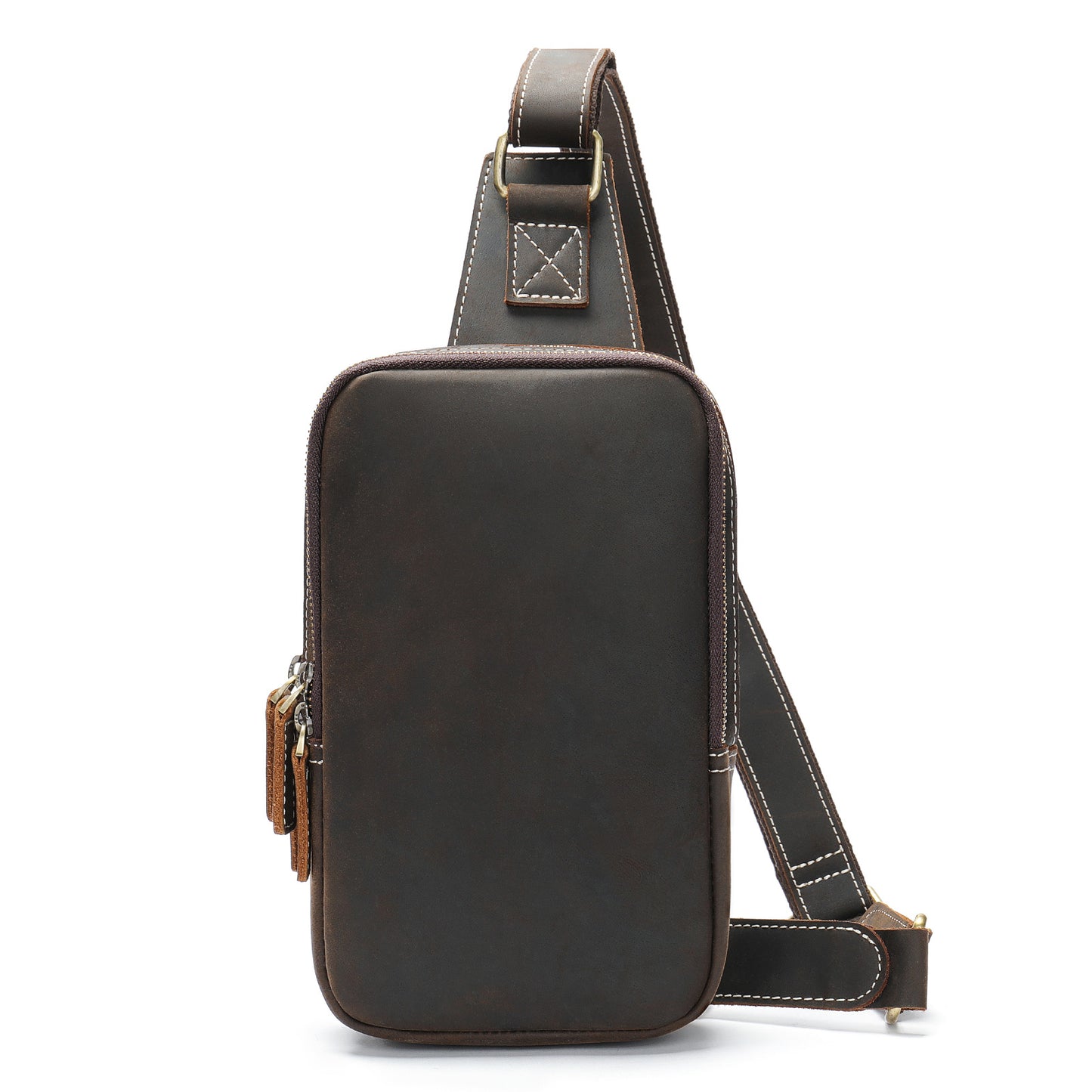 Men's Extra Light Luxury Retro First Layer Cowhide Men's Chest Bags