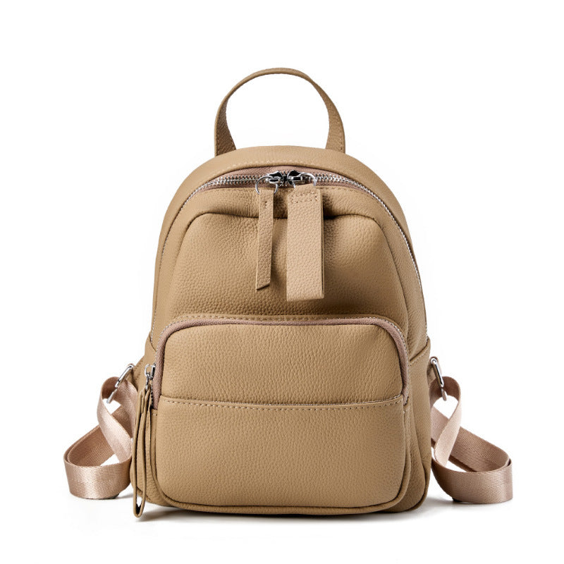 Women's Leather Large Capacity Fashion First Layer Backpacks