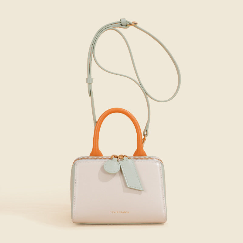 Women's Leather Commuter High Sense Mobile Texture Design Crossbody Bags