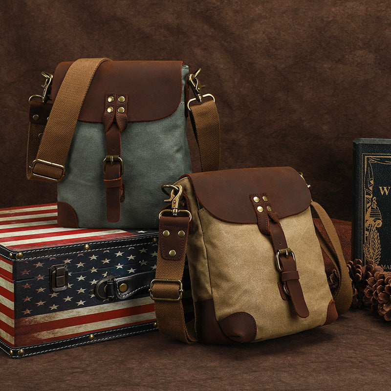 Men's Unique Canvas Vintage Stylish Portable Men's Messenger Bags