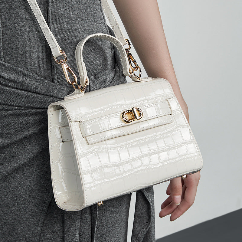 Women's Genuine Leather Niche Summer Commuting Fashion Crocodile Bags