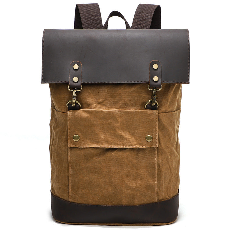 Women's & Men's & Vintage Oil Wax Canvas Crazy Backpacks