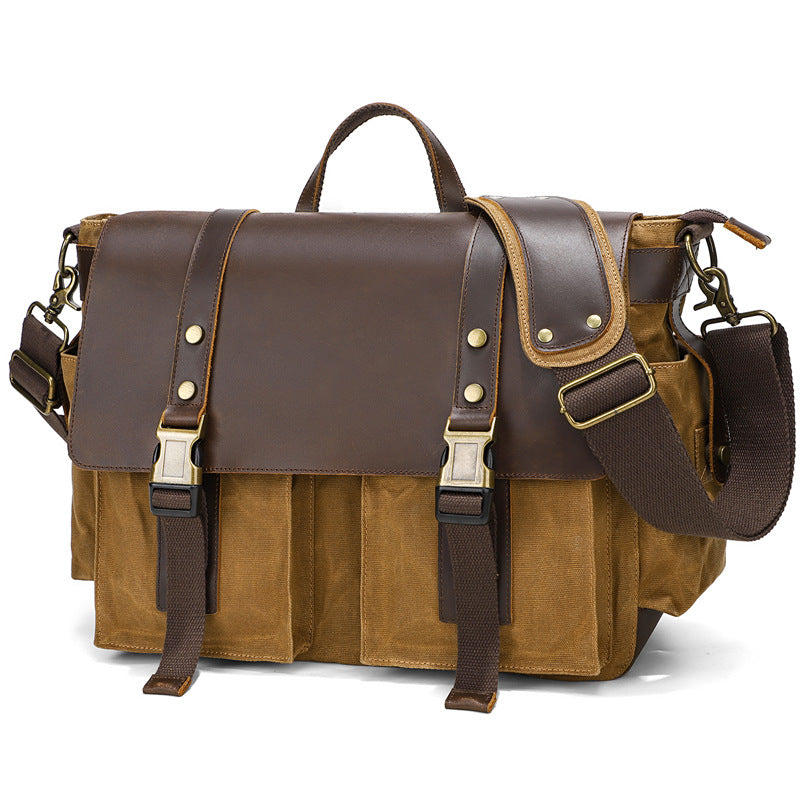 Men's Fashion Large Capacity American Retro Waterproof Men's Messenger Bags