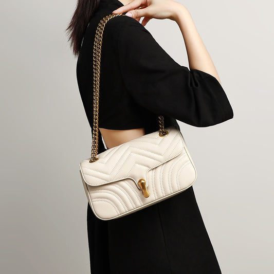 Women's Fashion Chain Light Luxury Underarm Genuine Shoulder Bags