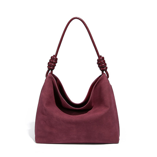 Women's Underarm Large Capacity Commuter Frosted Suede Shoulder Bags