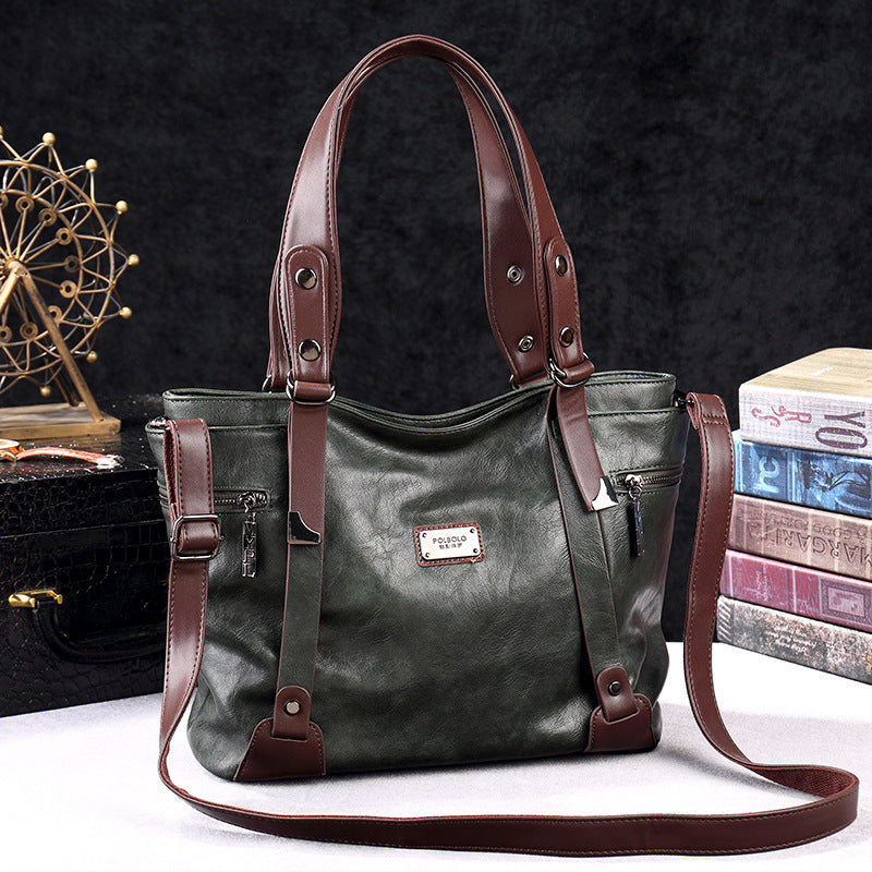 Women's Portable Retro Fashion Simple Large Capacity Shoulder Bags