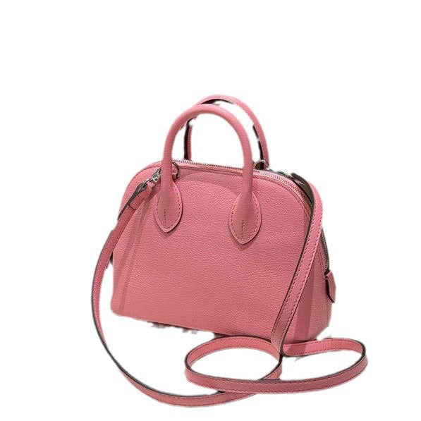 Women's Mini Sheepskin Shell Portable Bowling Leather Crossbody Bags