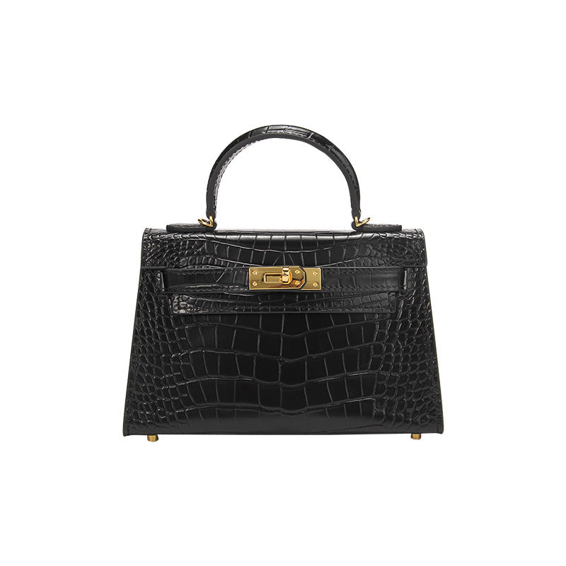 Women's Crocodile Pattern Kelly Mini Second Generation Shoulder Bags