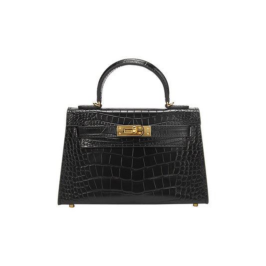 Women's Crocodile Pattern Kelly Mini Second Generation Shoulder Bags