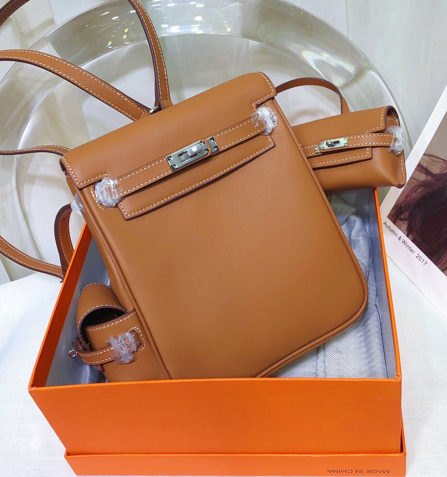 Classy Women's Kelly Fashion Genuine Leather Backpacks