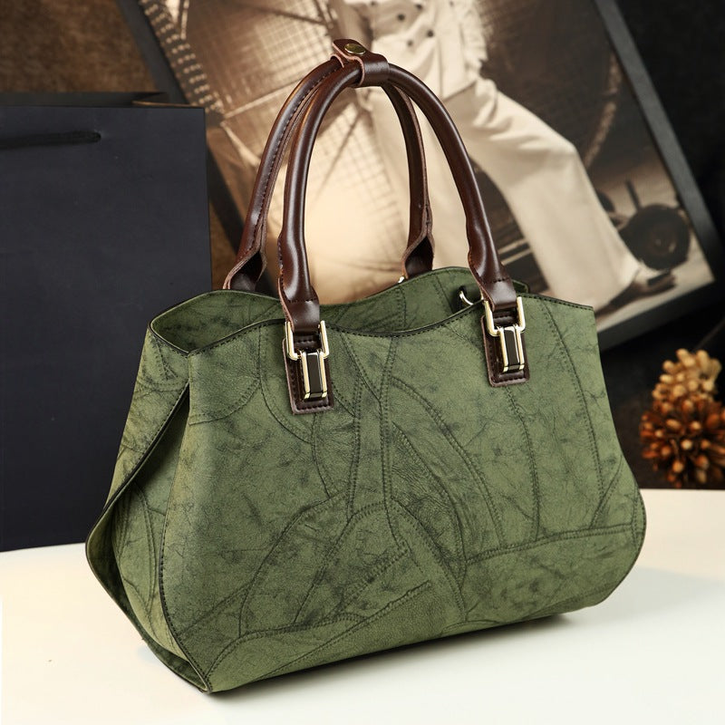 Women's Large Fashion Mom Retro Simple Capacity Handbags