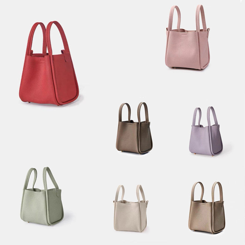 Women's Size Vegetable Basket Cowhide Large Capacity Handbags
