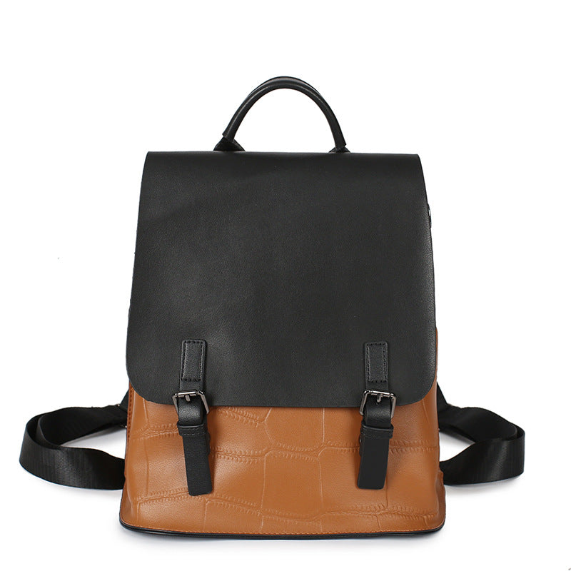 Women's Genuine Leather Assorted Colors Cow Simple Backpacks
