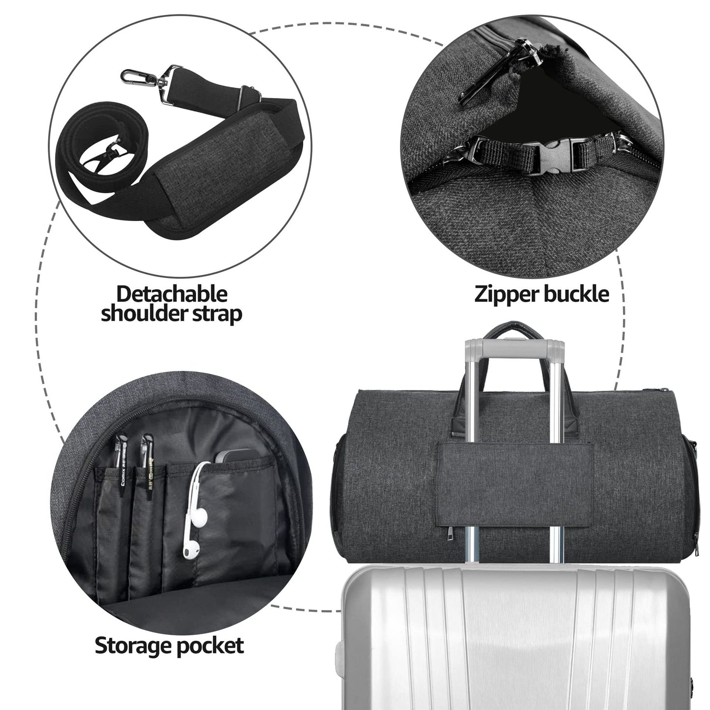 Men's Business Suit Waterproof Portable Folding Travel Bags