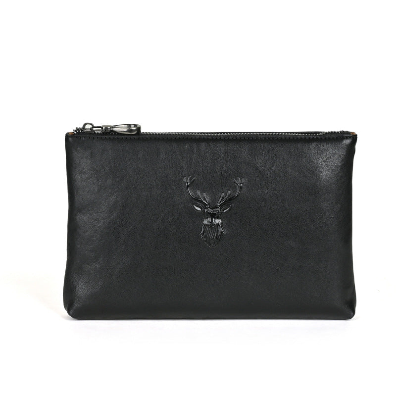 Layer Tree Height Vegetable Tanning Leather Retro Clutch Men's Handbags