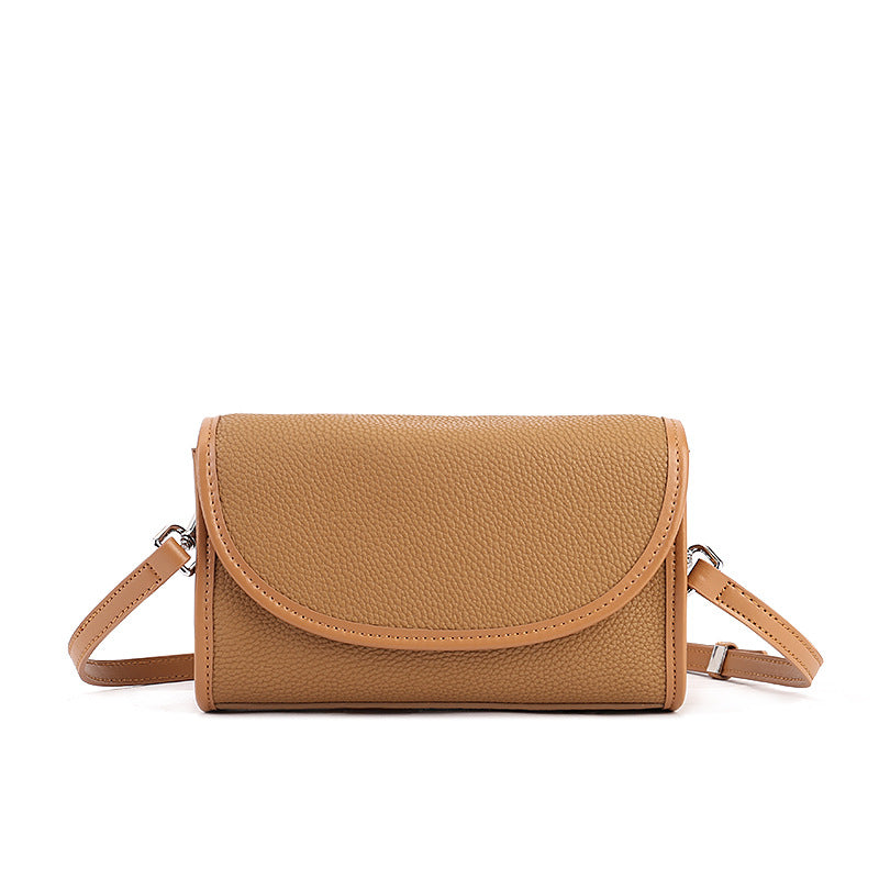 Women's Leather Advanced Texture Retro Pillow Contrast Shoulder Bags
