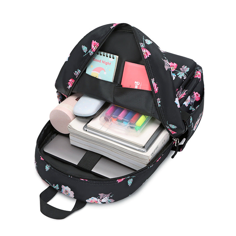 Wind Female High Two-piece Leisure Printing Backpacks